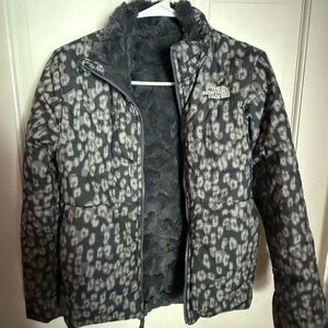 The North Face Gray and White Patterned Jacket